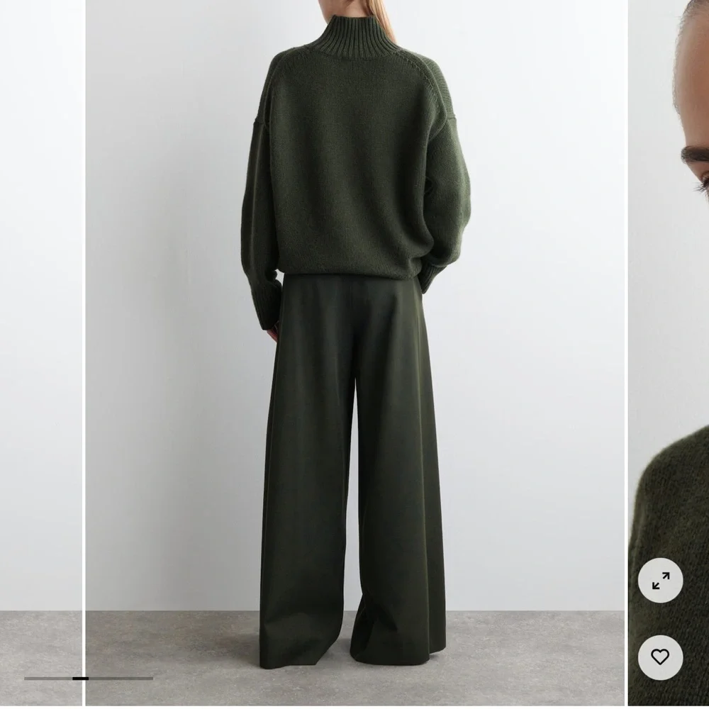 COS Dark Green Turtleneck Sweater - Picture 7 of 9